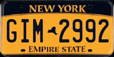 NY license plate GIM2992