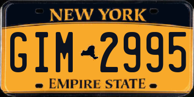 NY license plate GIM2995
