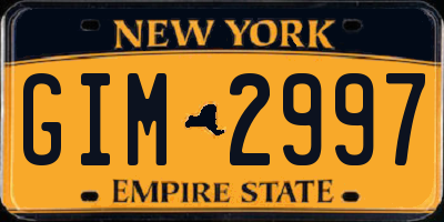NY license plate GIM2997