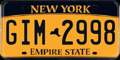 NY license plate GIM2998