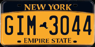 NY license plate GIM3044