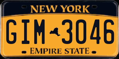 NY license plate GIM3046