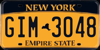 NY license plate GIM3048