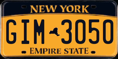 NY license plate GIM3050