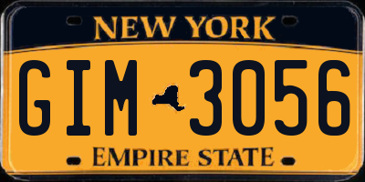 NY license plate GIM3056