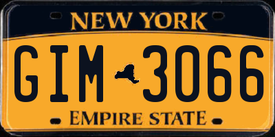 NY license plate GIM3066