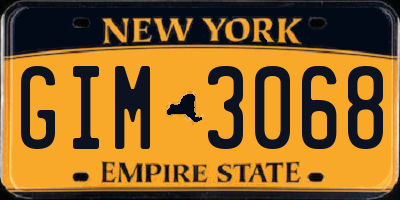 NY license plate GIM3068