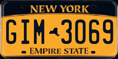 NY license plate GIM3069