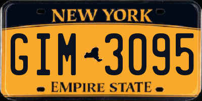 NY license plate GIM3095