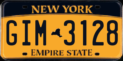 NY license plate GIM3128