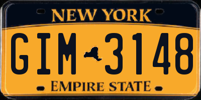 NY license plate GIM3148