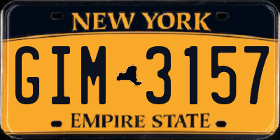 NY license plate GIM3157