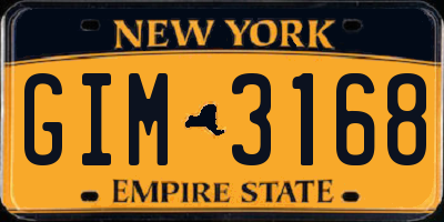 NY license plate GIM3168