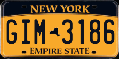 NY license plate GIM3186