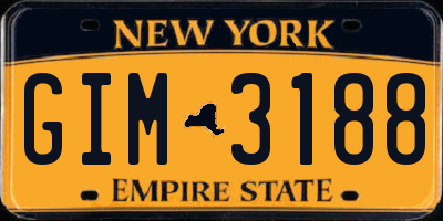 NY license plate GIM3188