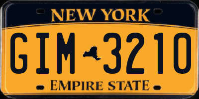NY license plate GIM3210