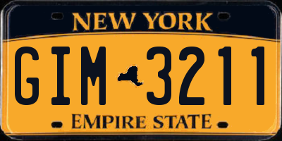 NY license plate GIM3211