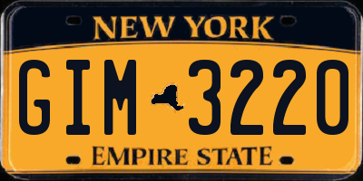 NY license plate GIM3220