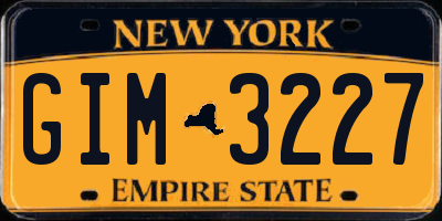 NY license plate GIM3227