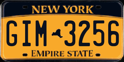 NY license plate GIM3256