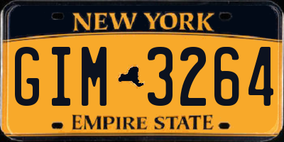 NY license plate GIM3264