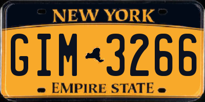 NY license plate GIM3266