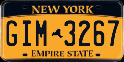 NY license plate GIM3267