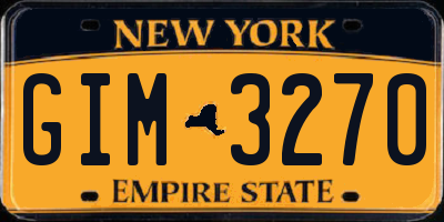 NY license plate GIM3270