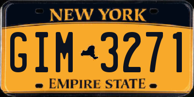 NY license plate GIM3271