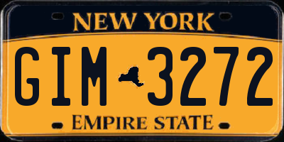 NY license plate GIM3272