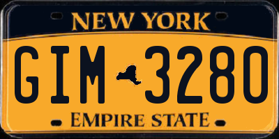 NY license plate GIM3280