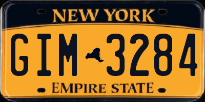 NY license plate GIM3284