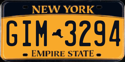 NY license plate GIM3294