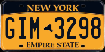 NY license plate GIM3298