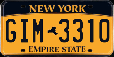 NY license plate GIM3310