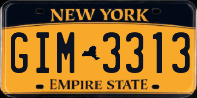 NY license plate GIM3313