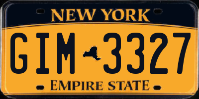 NY license plate GIM3327