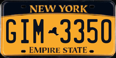 NY license plate GIM3350