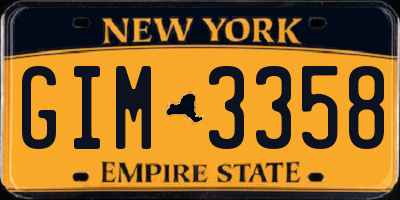 NY license plate GIM3358