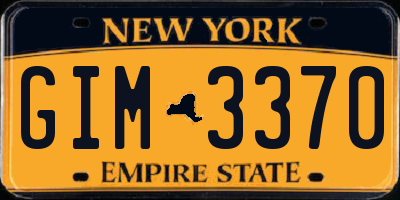 NY license plate GIM3370