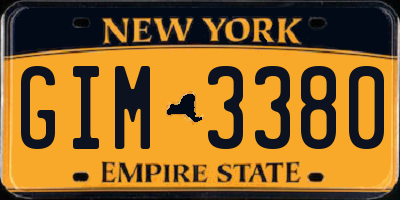 NY license plate GIM3380