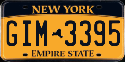 NY license plate GIM3395