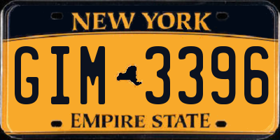 NY license plate GIM3396