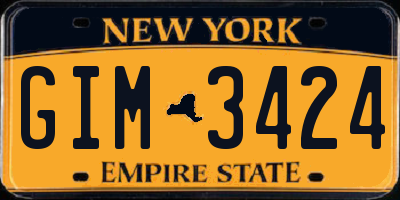 NY license plate GIM3424