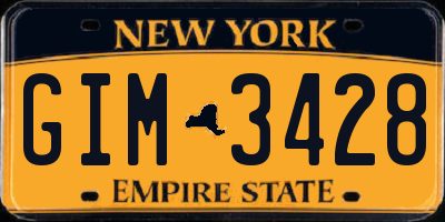NY license plate GIM3428