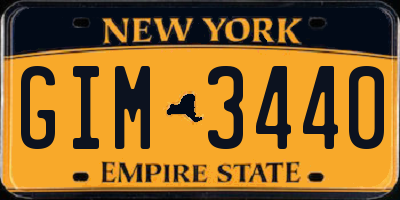NY license plate GIM3440