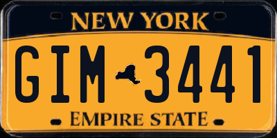NY license plate GIM3441