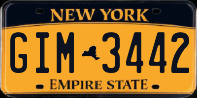 NY license plate GIM3442