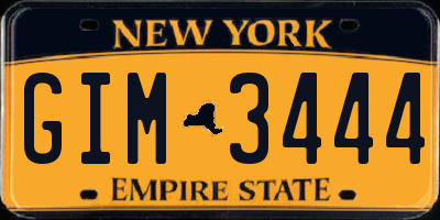 NY license plate GIM3444