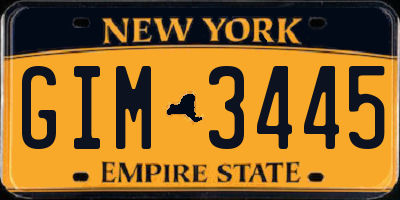 NY license plate GIM3445